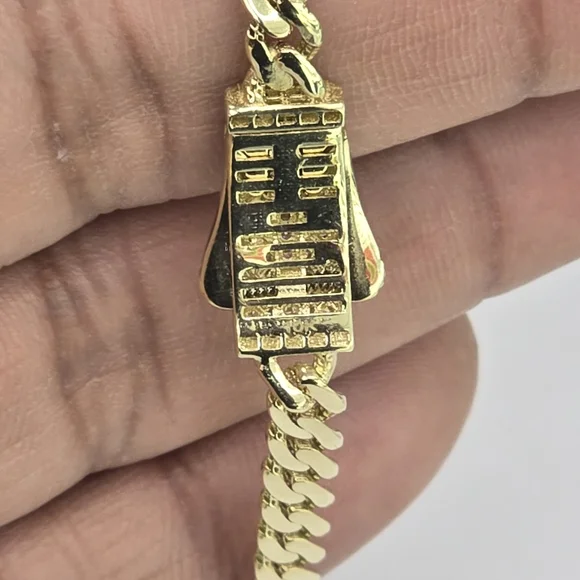 10kt Real Gold Heart Fancy Bracelet 7 Inches - Picture 3 of 8